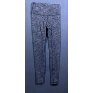 Lululemon Wunder Under High Rise Tight Womens 6 Crop Luon Variegated Knit W5AXCS